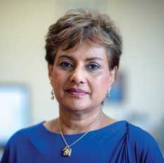 Nadra Ahmed CBE, Image of guest speaker: Nadra Ahmed CBE, Logo