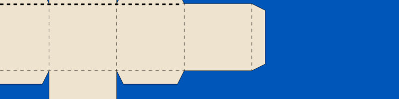 template of box cutout on blur background